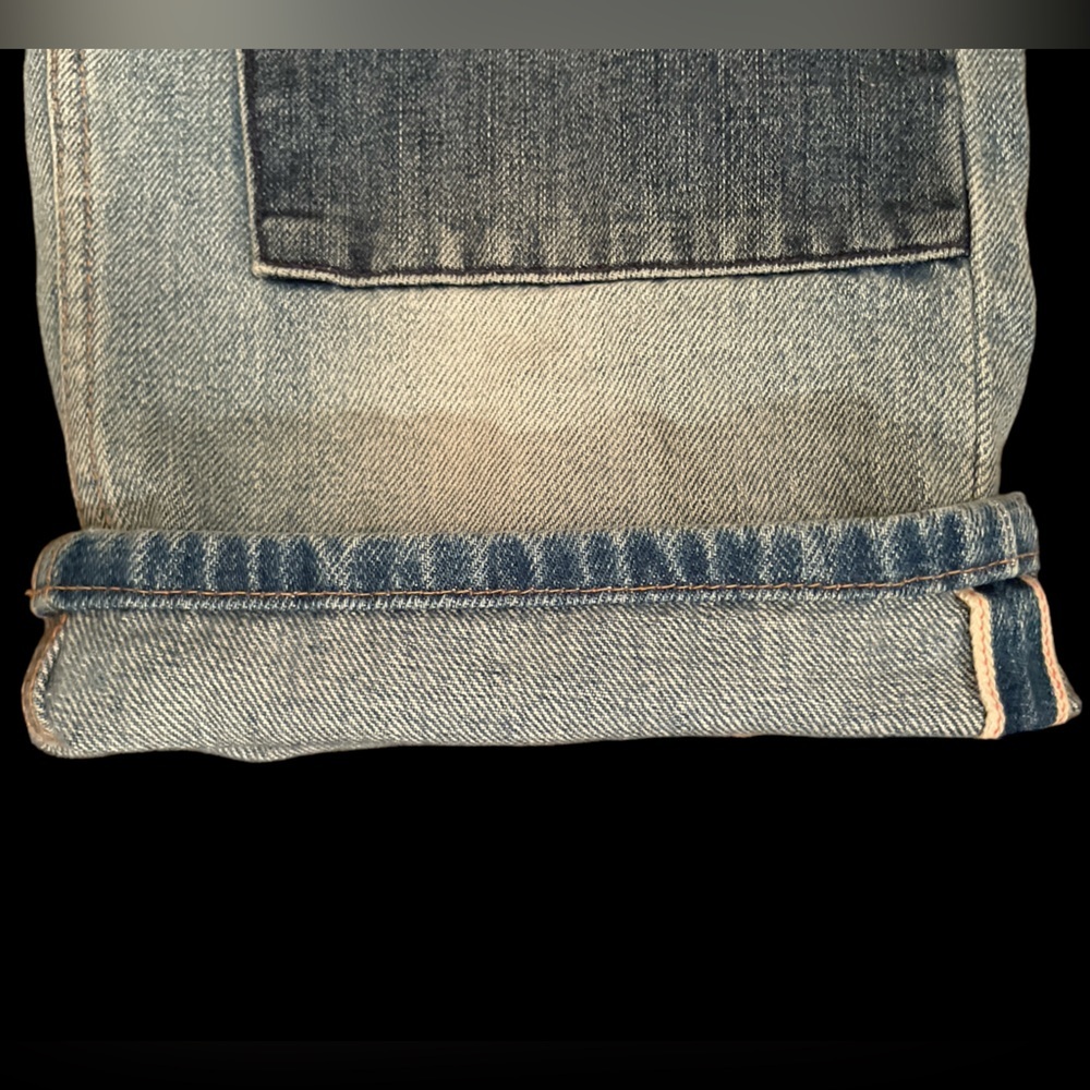Marc Jacobs RARE big jeans DOUBLE TROUBLE denim sz 27 oversized selvege 32 waist - Picture 6 of 12